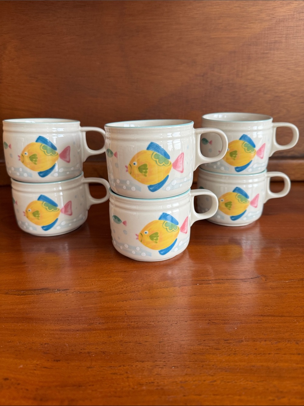 Coffee Mugs Studio Nova Great Barrier Reef Tropical Fish Design- Set Of 6